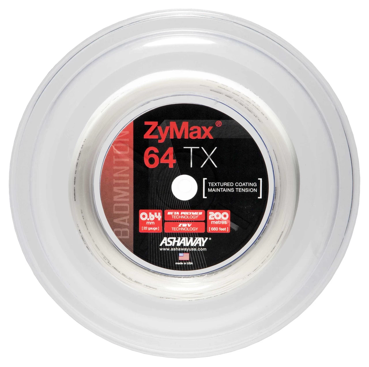 Ashaway ZyMax 64 TX 0.64mm Badminton 200M Reel 5 Ashaway ZyMax 64 TX 0.64mm Badminton 200M Reel - Image 3
