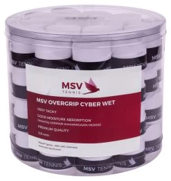 MSV Cyber Wet Overgrip 60 Pack -Sports Equipment Store msv cyber wet overgrip 60 pack white 58663.1709822233