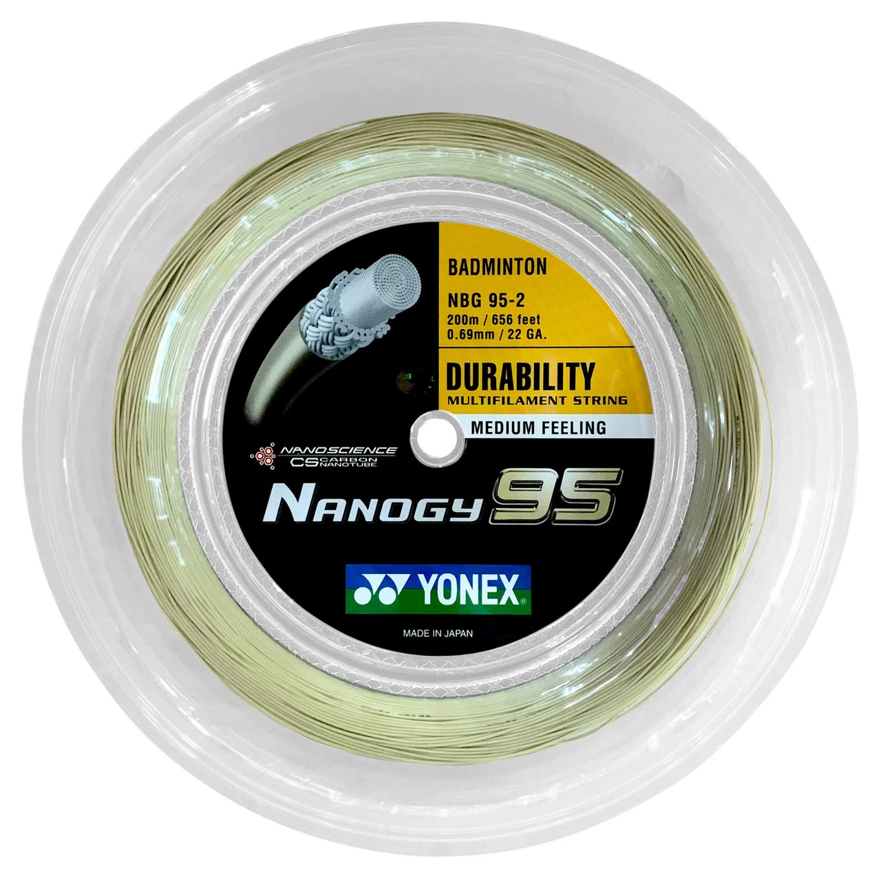 Yonex Nanogy 95 0.69mm Badminton 200M Reel 3 Yonex Nanogy 95 0.69mm Badminton 200M Reel